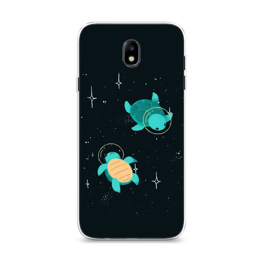 

Чехол Awog на Samsung Galaxy J7 2017 / Самсунг J7 2017 "Черепашки космонавты", Черный;синий, 23150-4