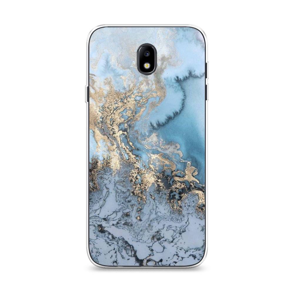 фото Чехол awog "морозная лавина синяя" для samsung galaxy j7 2017