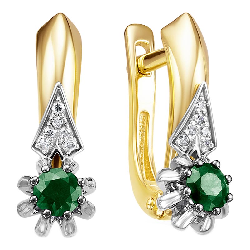 

Серьги из желтого золота с изумрудом и бриллиантом RoseGrace 5-2259-103-2ZH-IZ, 5-2259-103-2ZH-IZ