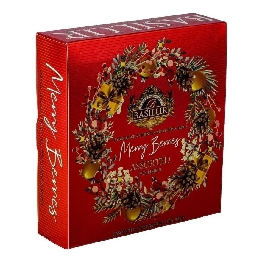 

Чай черный и зеленый Basilur Merry Berries Том II в пакетиках 1,8 г х 40 шт