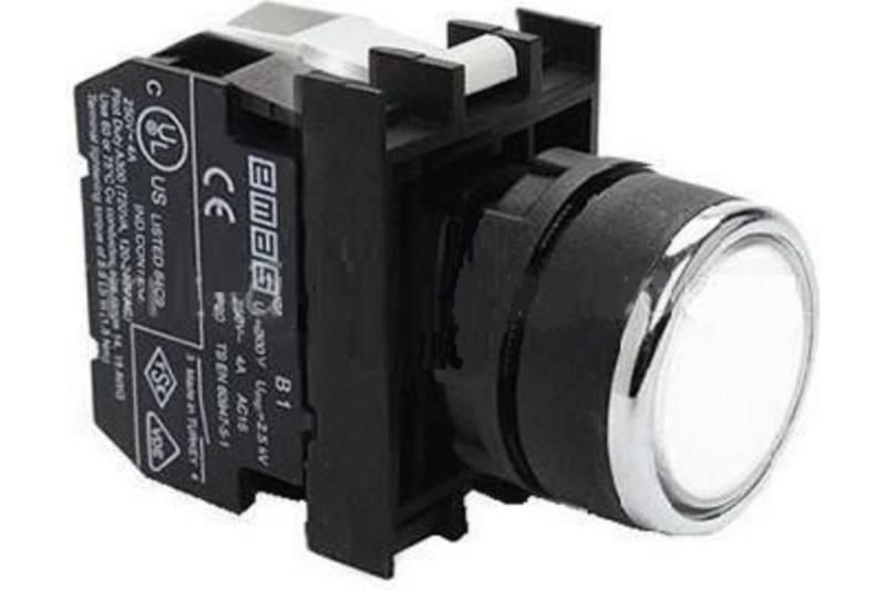 

Кнопка с подсветкой-светодиод B152DB бел. EMAS B152DB, Черный