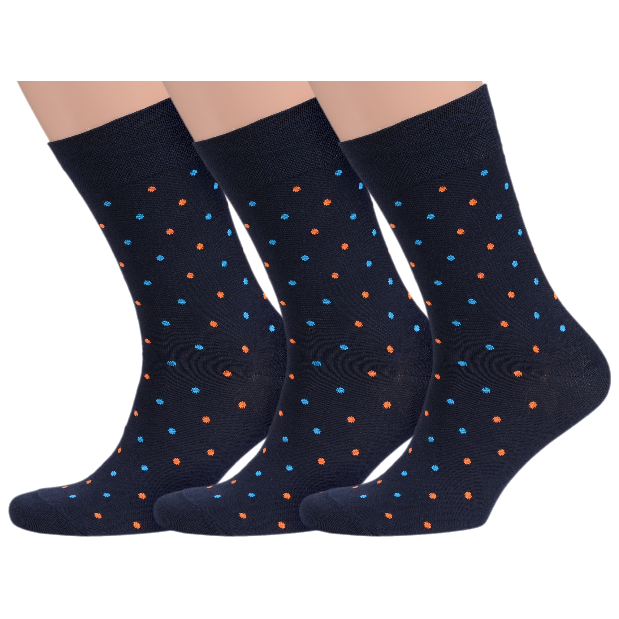 

Комплект носков мужских MoscowSocksClub msk3-М02 синих 27, Синий, msk3-М02