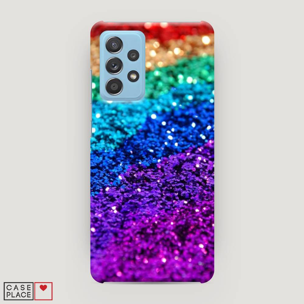 

Пластиковый чехол "Блестящая радуга рисунок" на Samsung Galaxy A52, 2102420-2