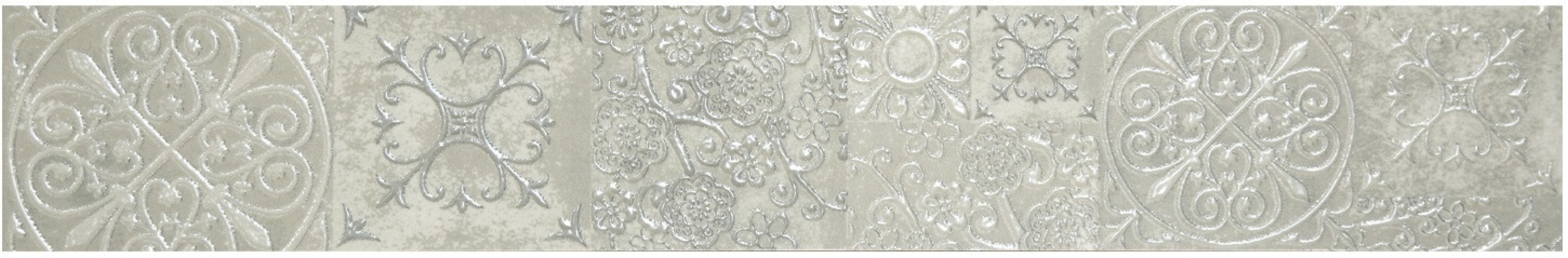 фото Бордюр керамический belani амалфи 9,5х60 см серый