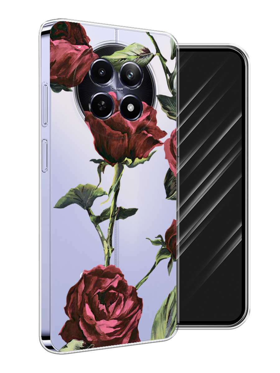 

Чехол Awog на Realme 12 5G "Бордовые розы фон", Бордовый, 2516450-1