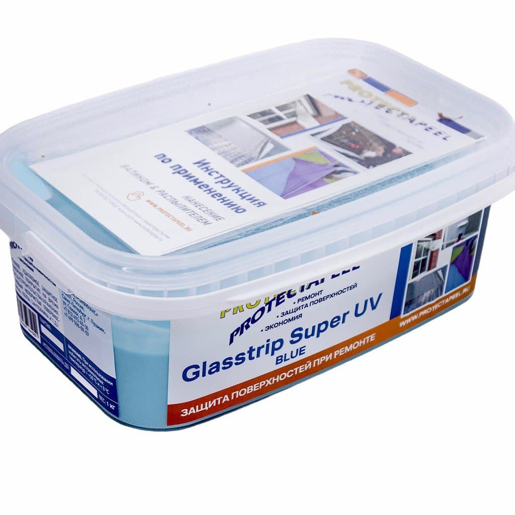 

Покрытие Protectapeel Super UV Blue, Glasstrip Super UV Blue, полимерное, 1кг