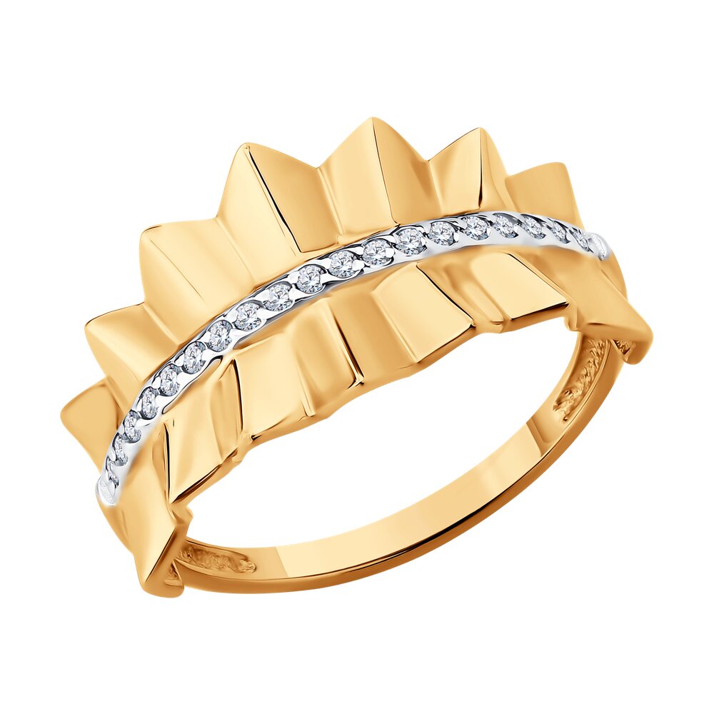 

Кольцо из золота р. 20 Diamant 51-110-02902-1, фианит, 51-110-02902-1