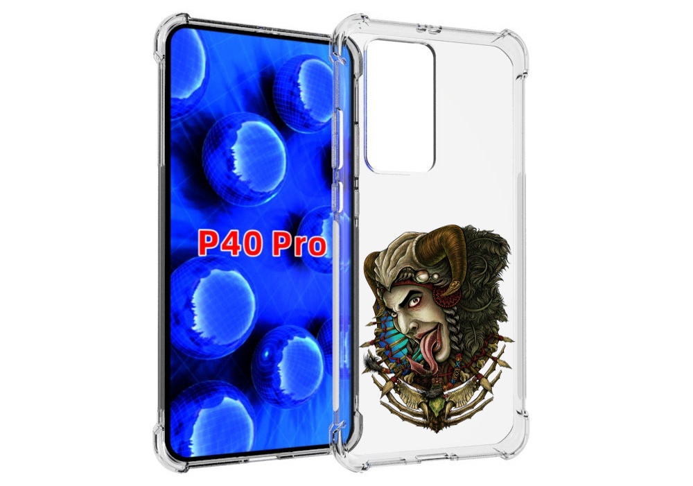 

Чехол MyPads длинный язык для Huawei P40 Pro противоударный, Прозрачный, Tocco