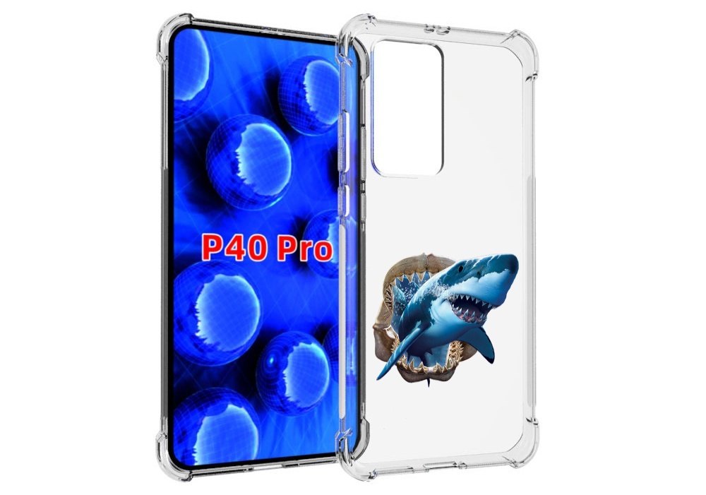 

Чехол MyPads челюсти для Huawei P40 Pro противоударный, Прозрачный, Tocco