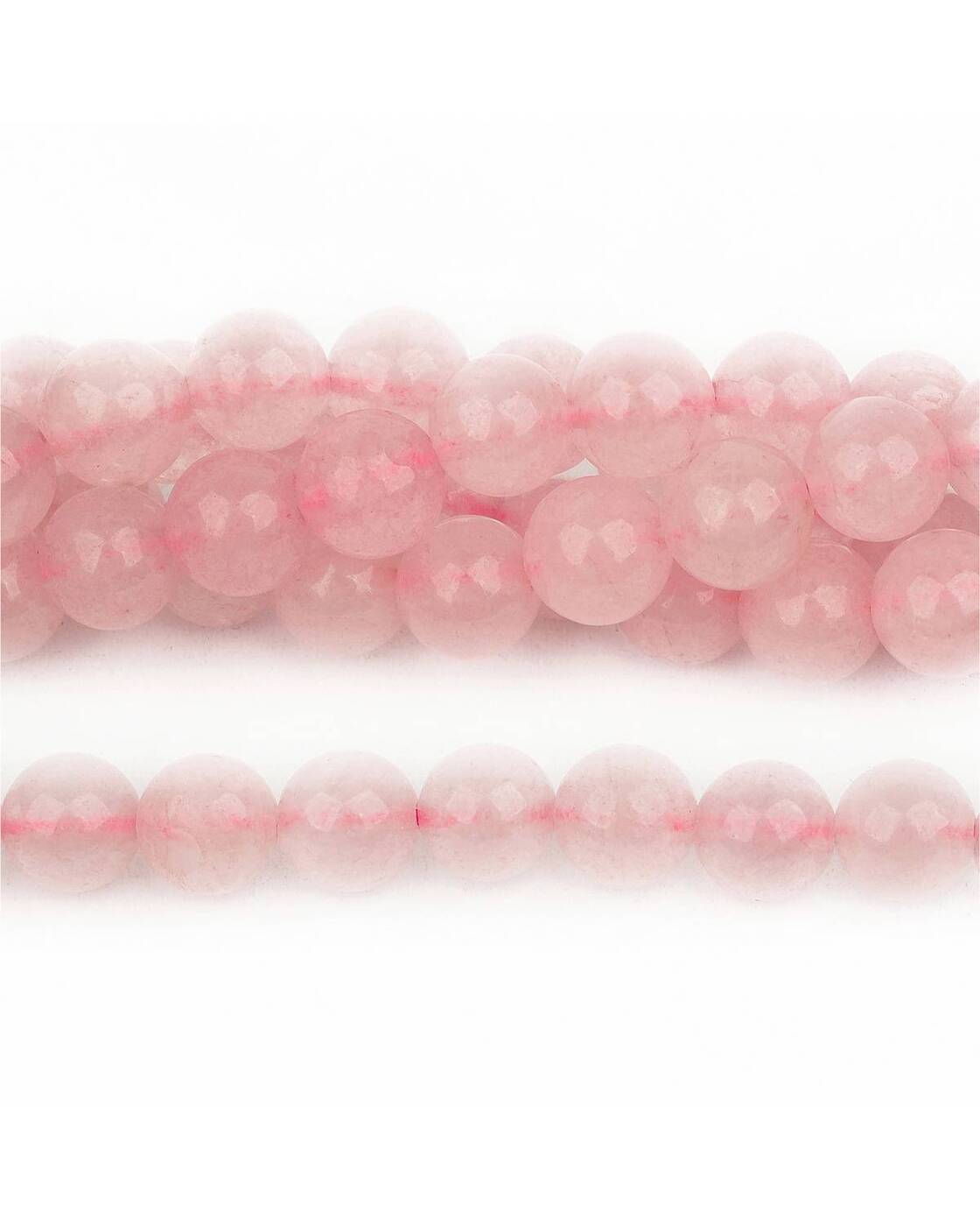 

Бусины каменные из натурального камня Кварц розовый 8 мм, Разноцветный, Stone Beads