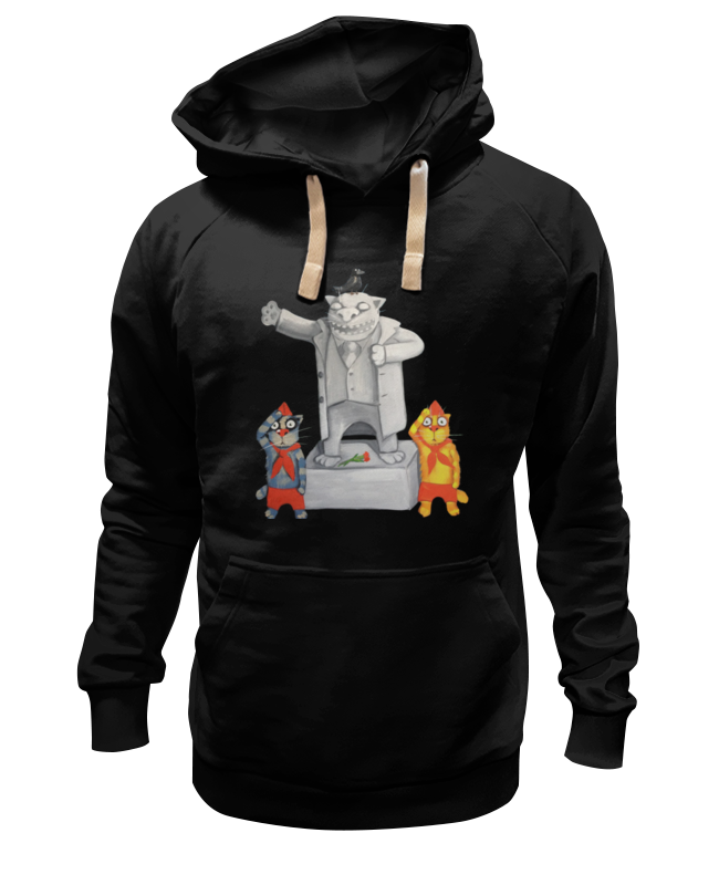 

Толстовка унисекс Printio Коты пионеры. черная 3XL, Черный, Коты пионеры.