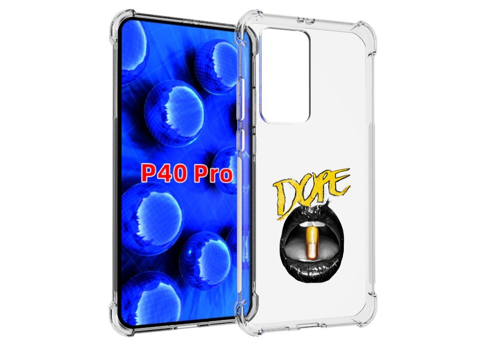 

Чехол MyPads губы для Huawei P40 Pro противоударный, Прозрачный, Tocco