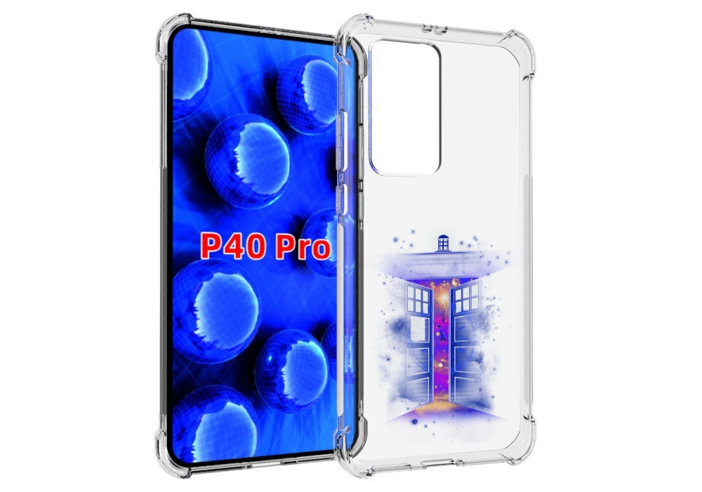 Чехол MyPads фиолетовый уголок абстракция для Huawei P40 Pro противоударный