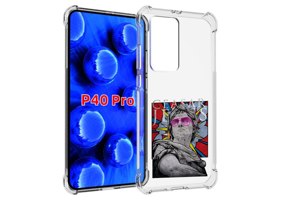 

Чехол MyPads крутая статуя свободы для Huawei P40 Pro противоударный, Прозрачный, Tocco