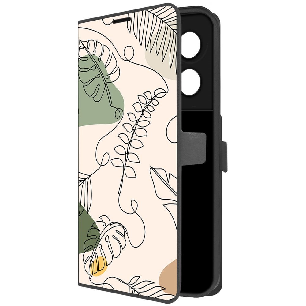 

Чехол-книжка Krutoff Eco Book для Vivo Y36 Линия весны (черный)