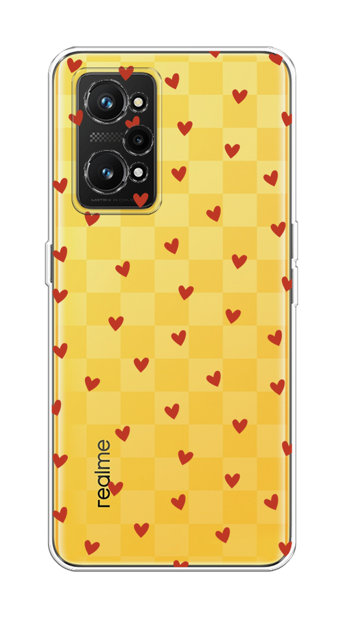 

Чехол на Realme GT Neo 3T/Neo 2 "Red hearts", Красный;прозрачный, 257750-1