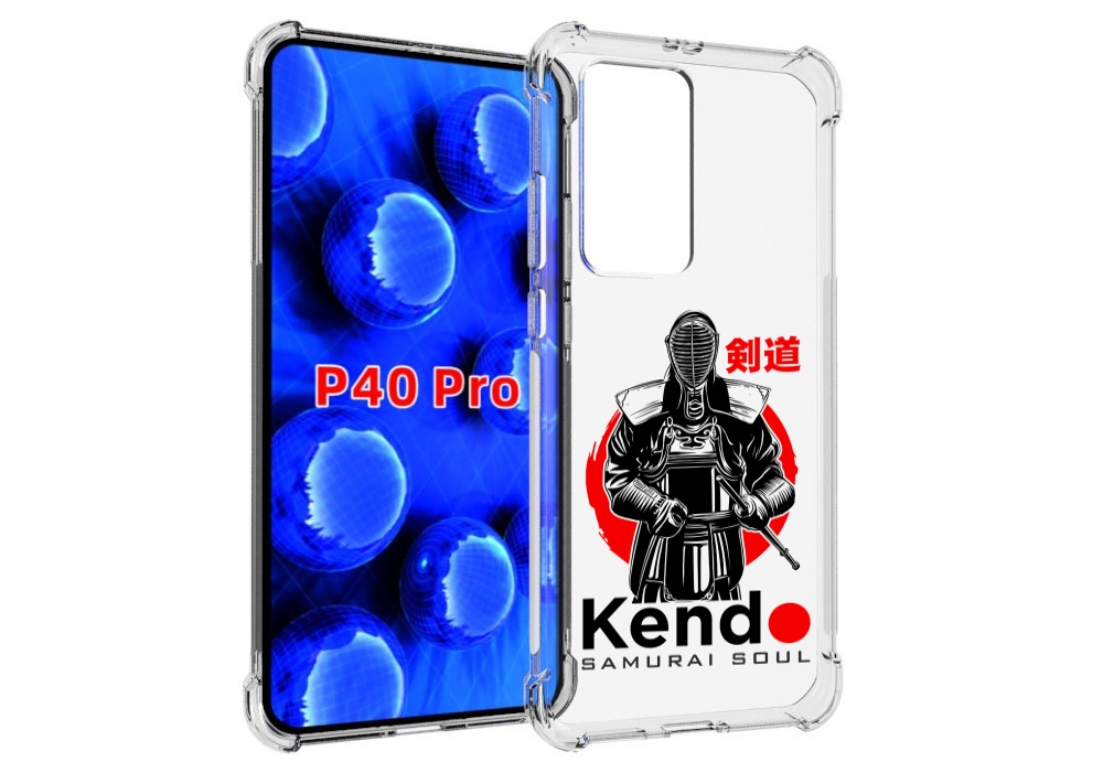 

Чехол MyPads рисованый самурай для Huawei P40 Pro противоударный, Прозрачный, Tocco