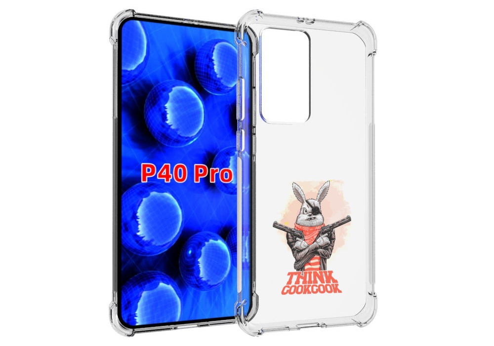 Чехол MyPads кролик пират для Huawei P40 Pro противоударный