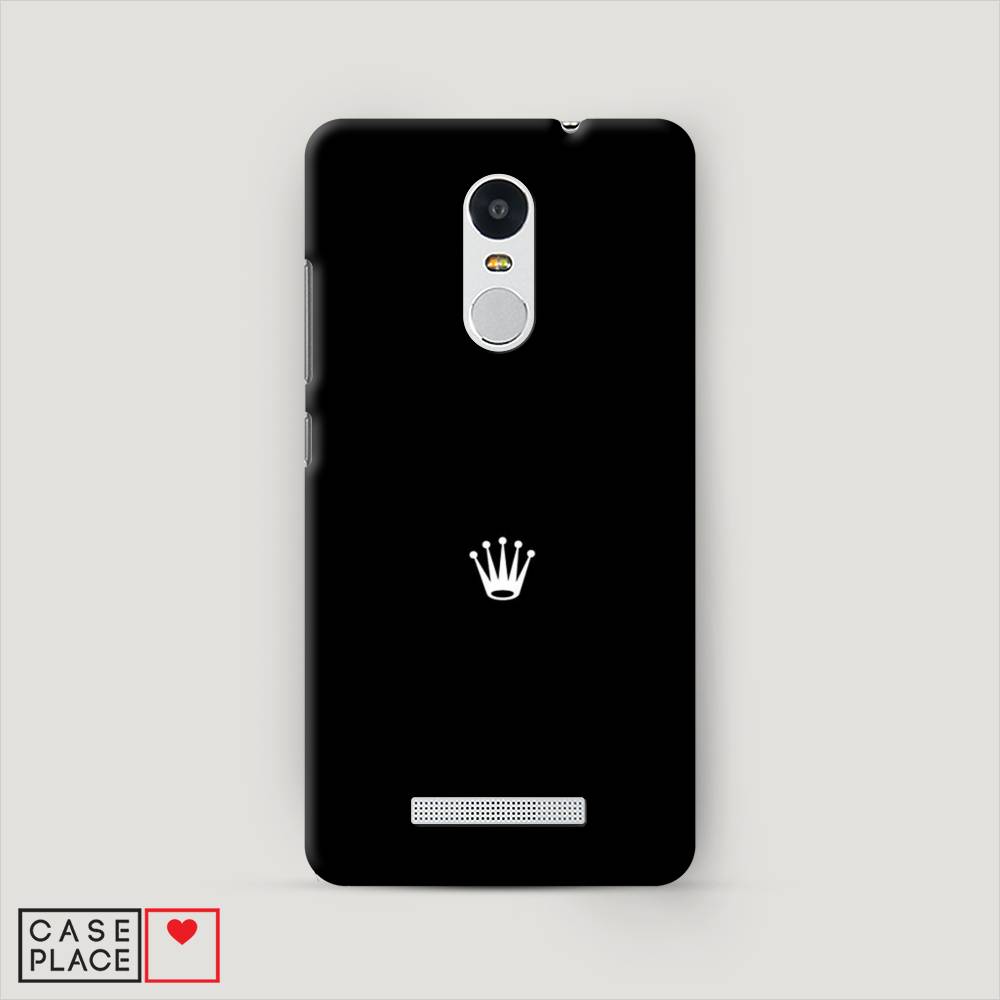 

Пластиковый чехол "Белая корона на черном фоне" на Xiaomi Redmi Note 3