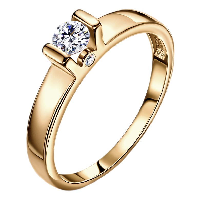

Кольцо из красного золота с фианитом р. 17,5 Veronika K130-2930, K130-2930