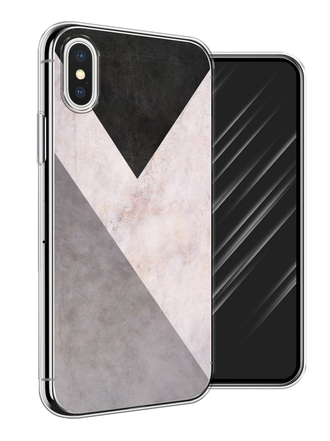 

Чехол Awog на Apple iPhone XS (10S) / Айфон XS (10S) "Геометричный мрамор", Разноцветный, 11850-3