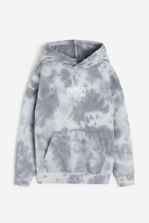 

Худи детское H&M 1212395, Узор серый, батик, 134, 1212395