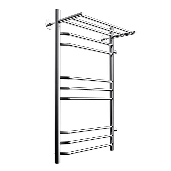 Полотенцесушитель ZOX ЛЦ 80х50х50 1'' ПОЛКА 9 перек ТРАПЕЦИЯ- 2 прав бок подк