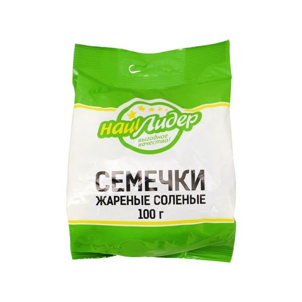 

Семечки Наш Лидер жареные соленые 100 г