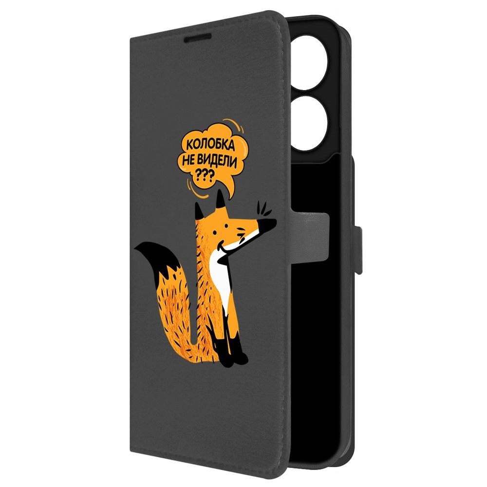 

Чехол-книжка Krutoff Eco Book для Xiaomi Redmi 13C Лиса (черный)