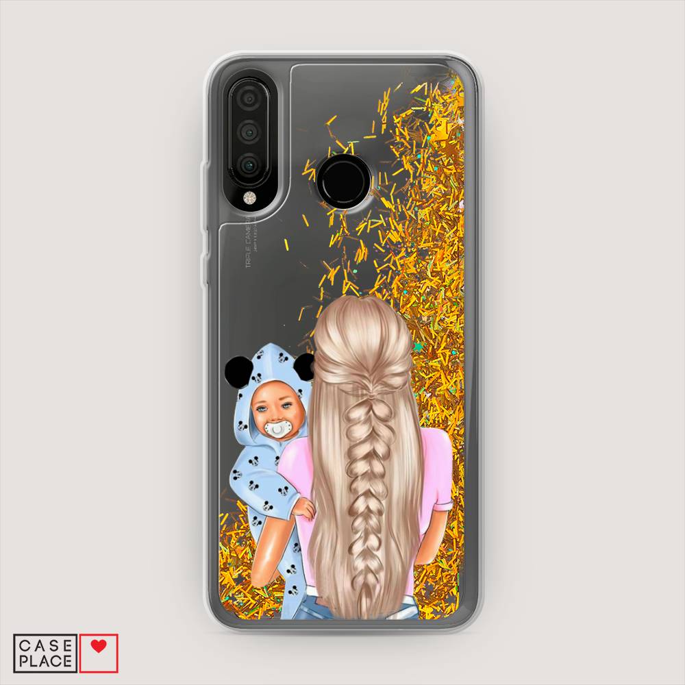 

Чехол Awog на Huawei P30 Lite "Молодая мама", Бежевый;голубой, 67990-1