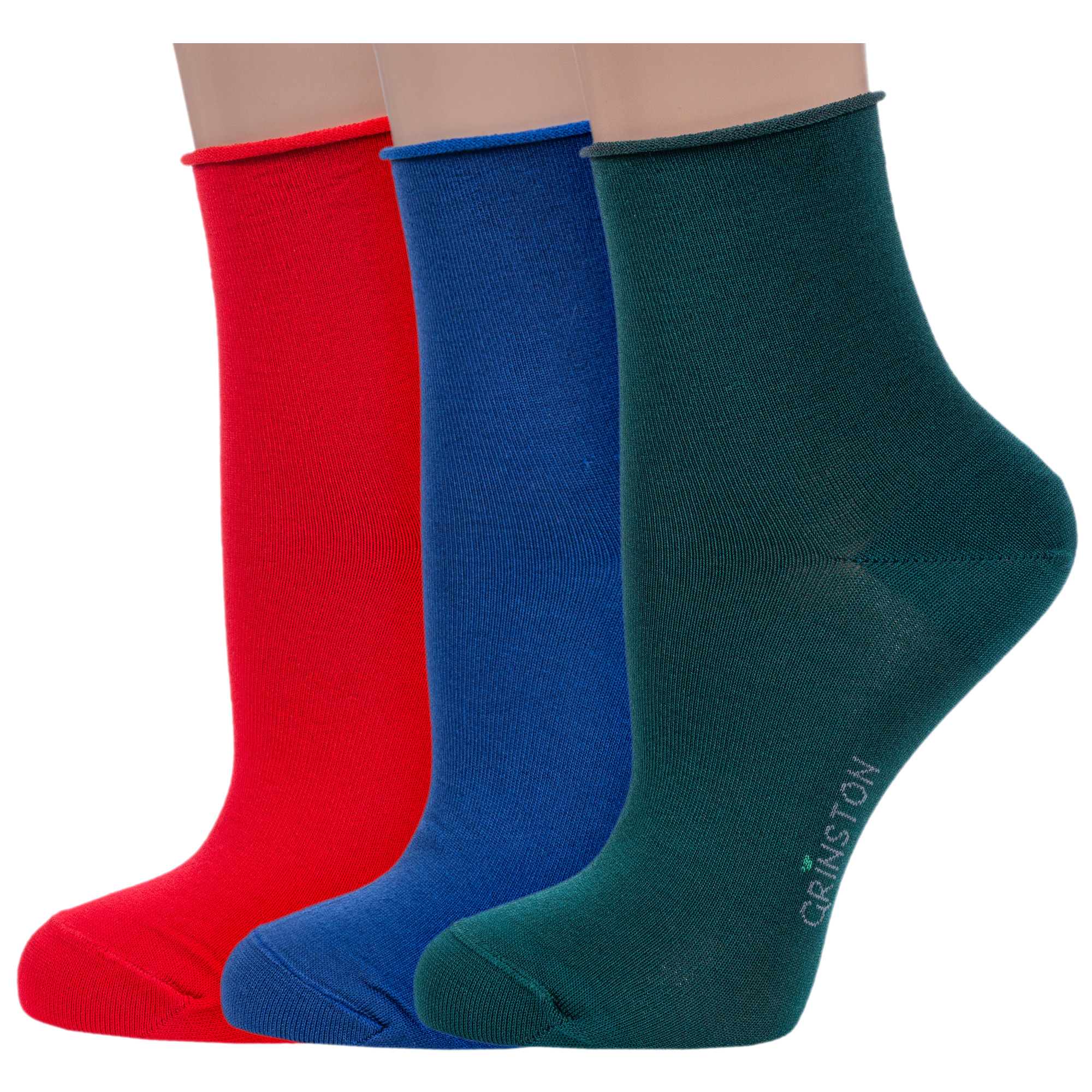 Комплект носков женских Grinston socks 3-15D22 разноцветных 23