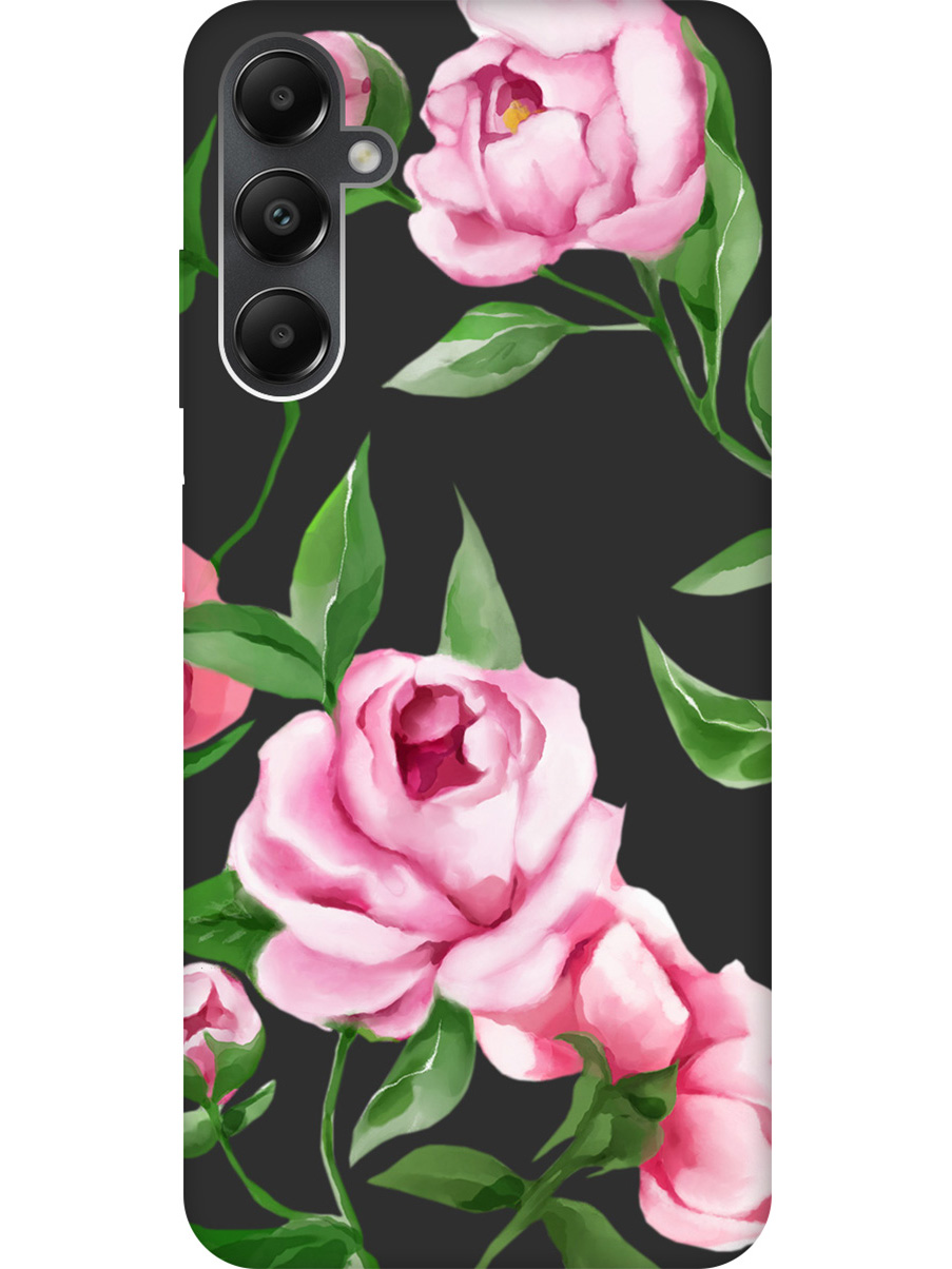 

Матовый Soft Touch силиконовый чехол на Samsung Galaxy A05s "Amazing Peonies" черный, Черный;зеленый;красный;розовый, 20001457