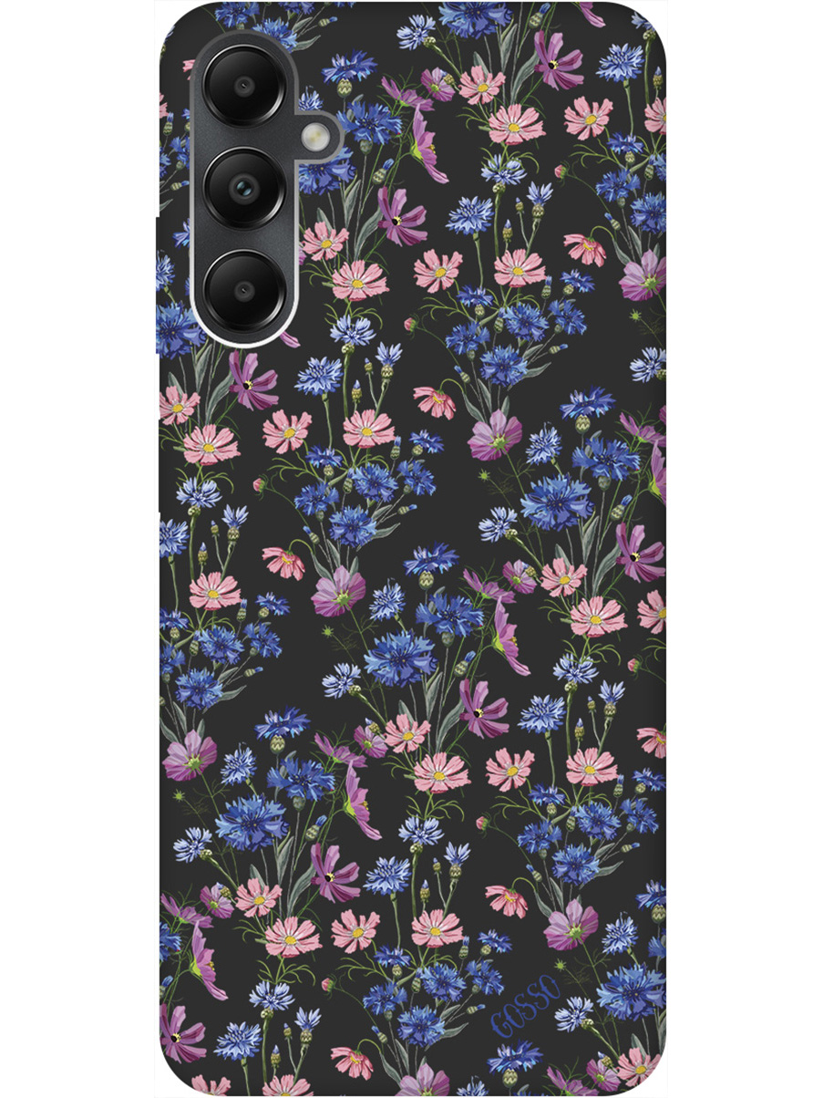 

Матовый Soft Touch силиконовый чехол на Samsung Galaxy A05s "Lovely Cornflowers" черный, Черный;голубой;фиолетовый, 20001457