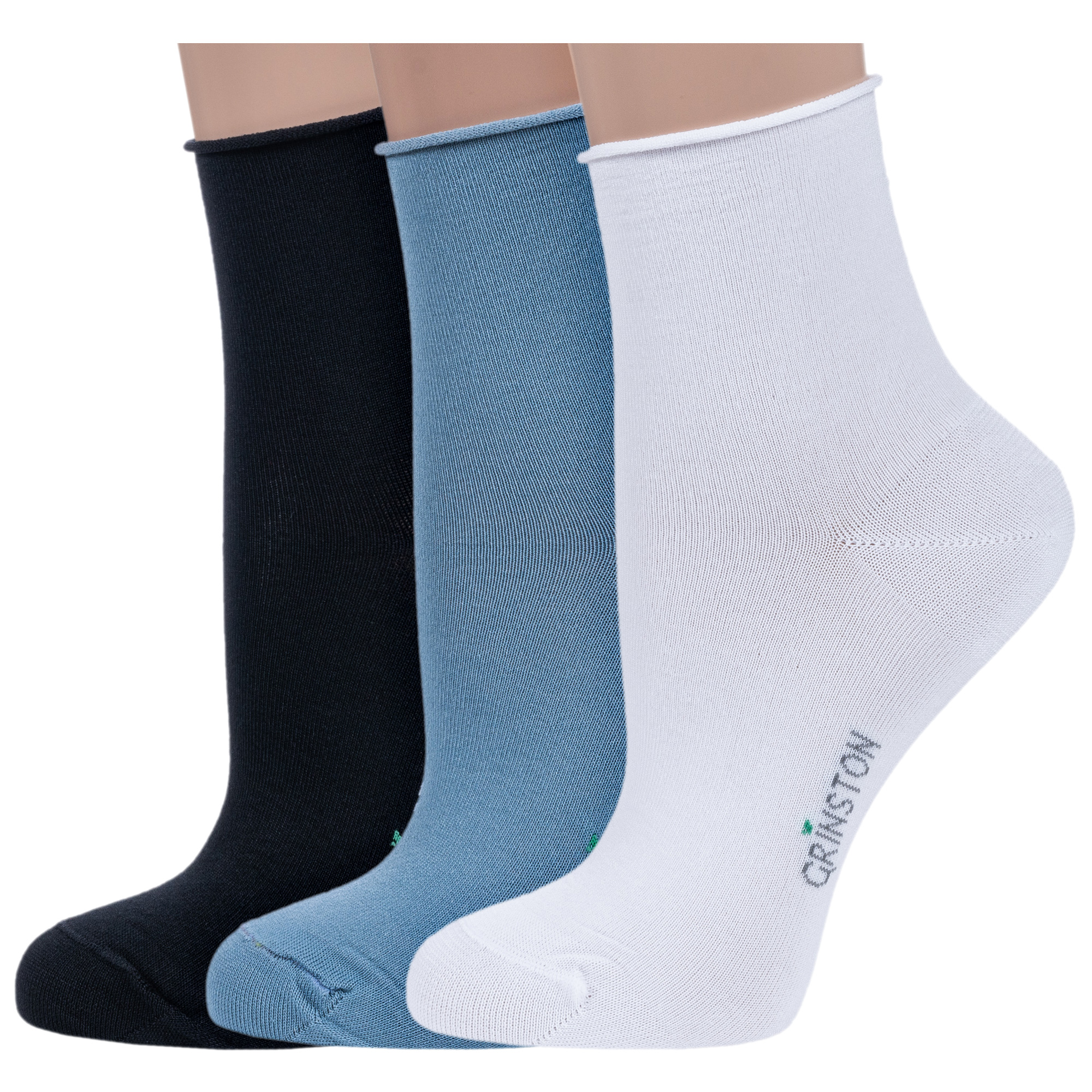 

Комплект носков женских Grinston socks 3-15D22 разноцветных 25, 3-15D22