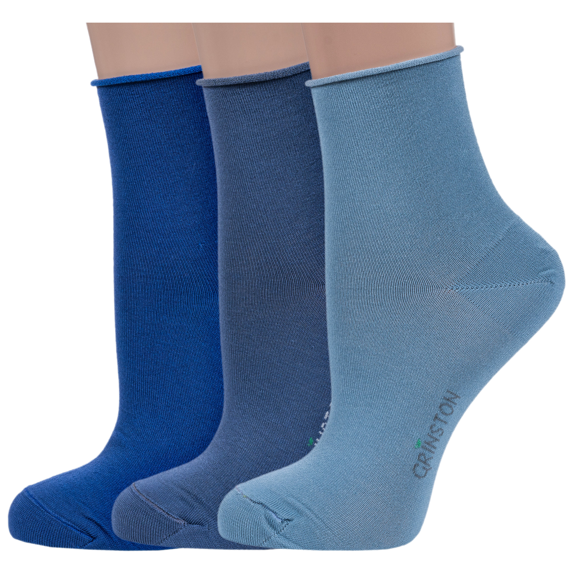 

Комплект носков женских Grinston socks 3-15D22 разноцветных 23, 3-15D22