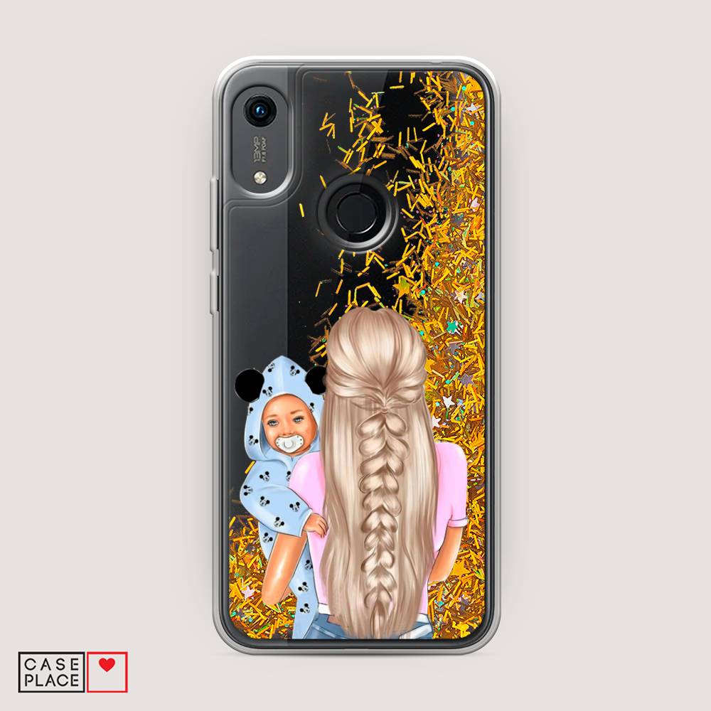 

Чехол Awog на Honor 8A (8A Pro/Prime) "Молодая мама", Бежевый;голубой, 68790-1