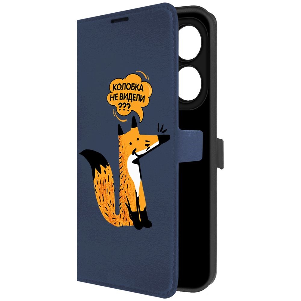 

Чехол-книжка Krutoff Eco Book для INFINIX Smart 8 Лиса (синий)