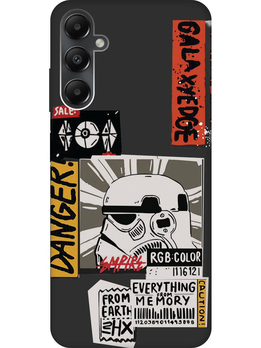 

Матовый Soft Touch чехол на Samsung Galaxy A05s "Stormtrooper Stickers" черный, Черный;белый, 20001457