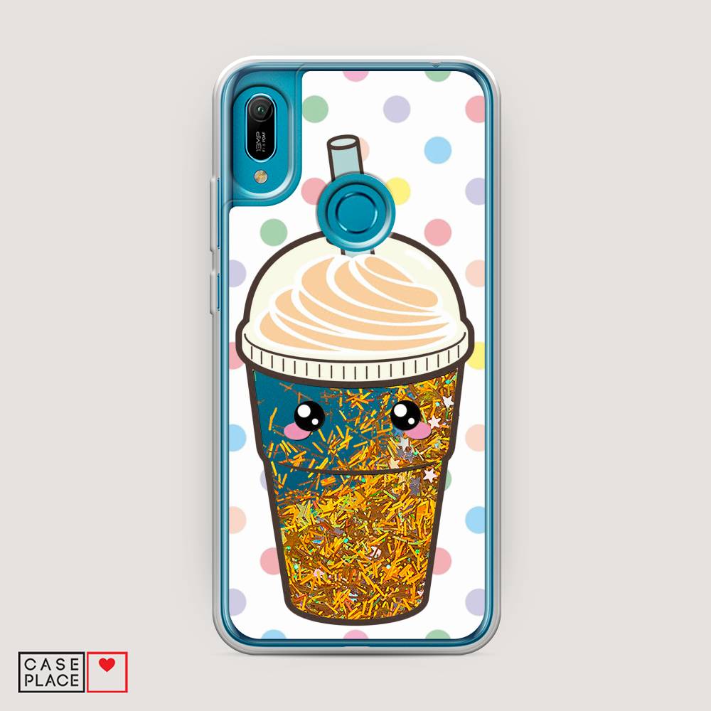 

Чехол Awog на Huawei Y6 2019 "Милый стакан", Бежевый, 68690-1
