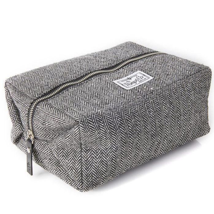 

Несессер мужской Pomp & Co PCWASHBAG черно-белый, PCWASHBAG