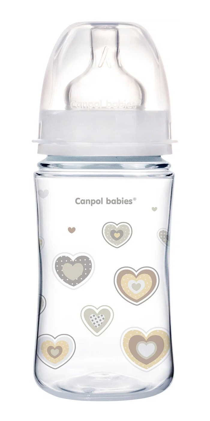 Бутылочка Canpol Babies, Easystart Newborn Baby антиколиковая 240мл, белый; прозрачный Польша белый,  прозрачный