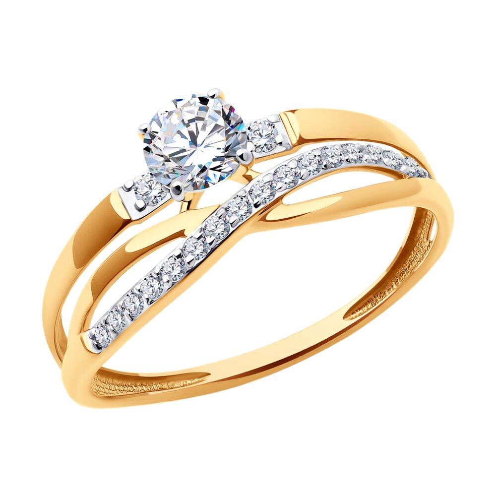 

Кольцо из золота р. 20,5 Diamant 51-110-02871-1, фианит, 51-110-02871-1