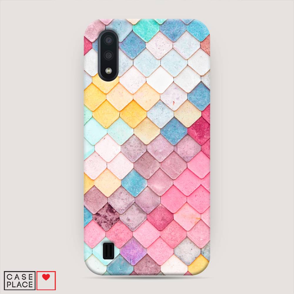 

Пластиковый чехол "Нежные ромбики" на Samsung Galaxy A01