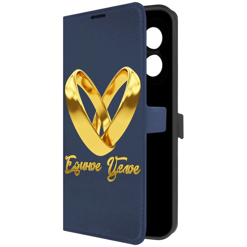 

Чехол-книжка Krutoff Eco Book для Oppo A18 Единое целое (синий)