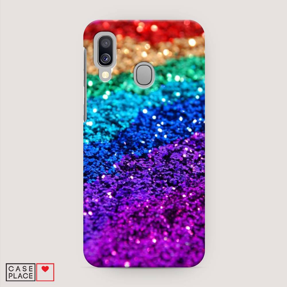 

Пластиковый чехол "Блестящая радуга рисунок" на Samsung Galaxy A40