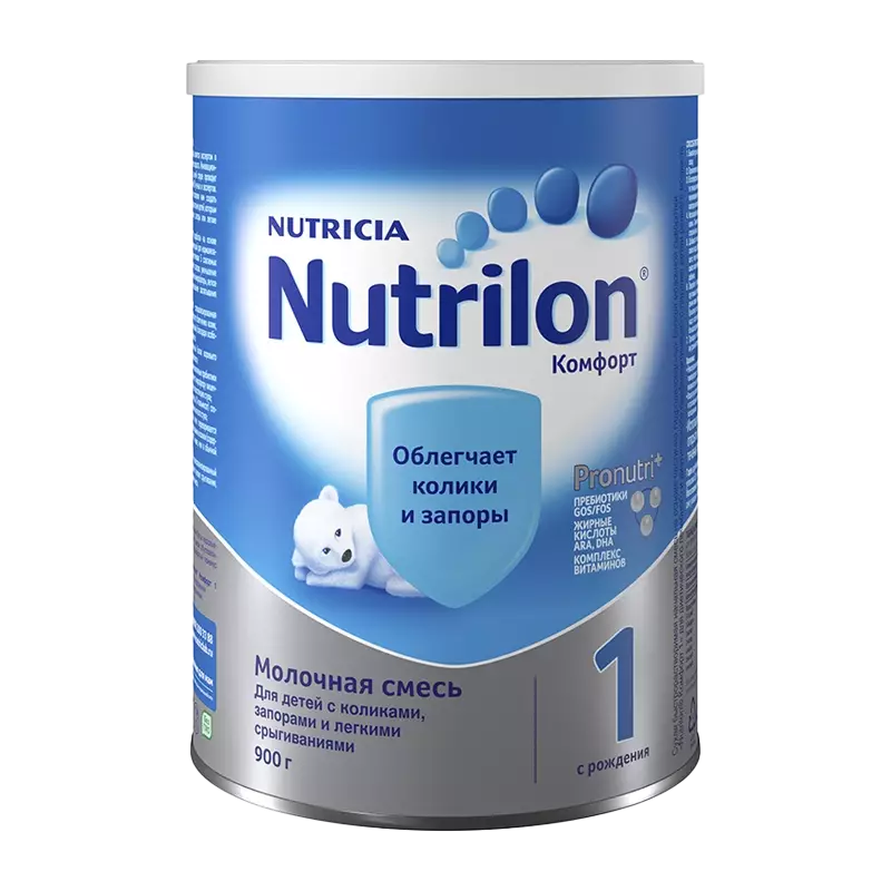 Детская смесь Nutrilon 1 КОМФОРТ сухсмесь 900г 4565₽