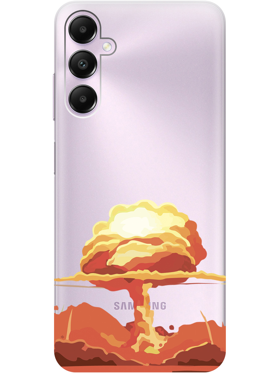 

Силиконовый чехол на Samsung Galaxy A05s "Boom", Прозрачный;красный, 20001456