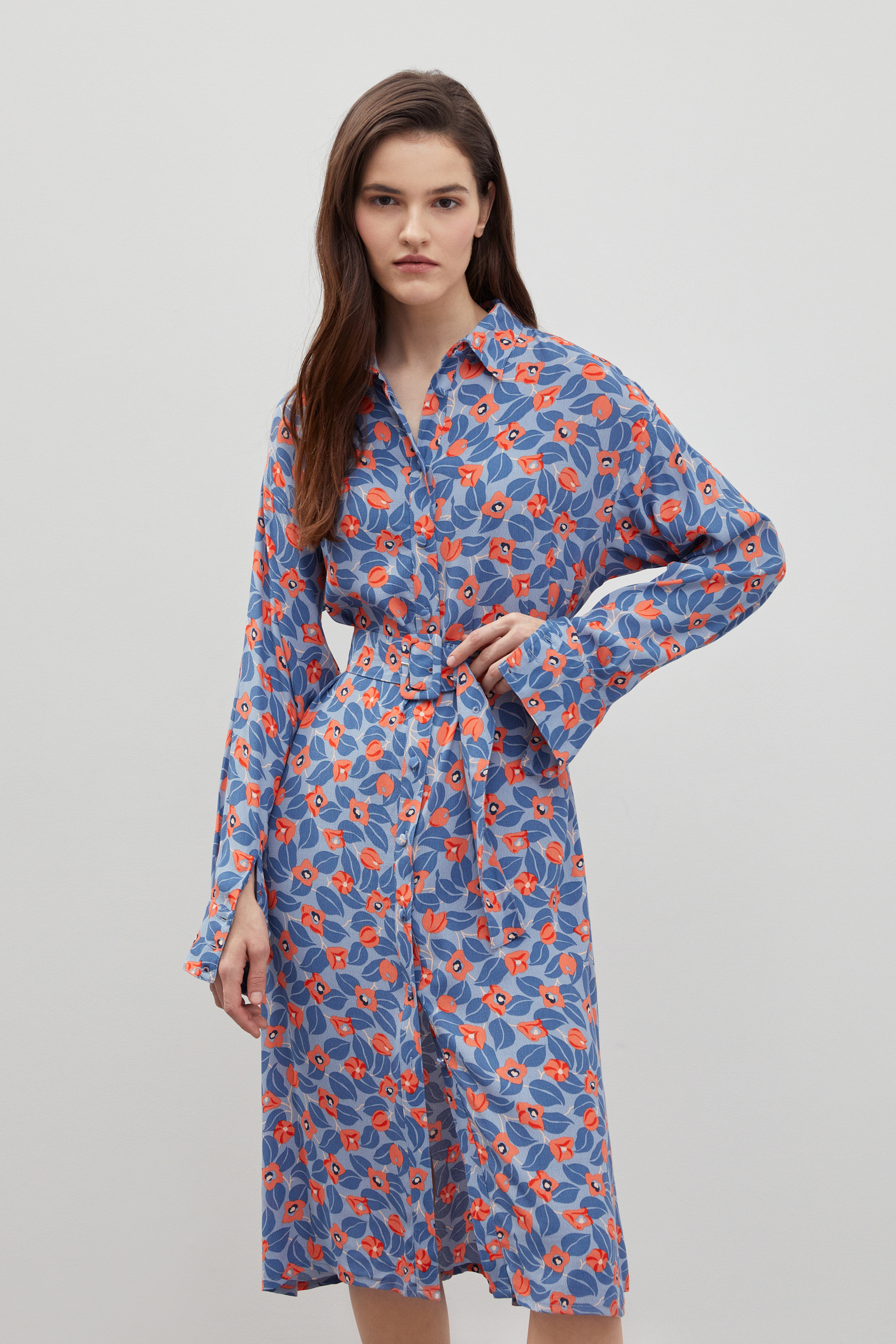 

Платье женское Finn Flare FBD110155 синее XL, FBD110155