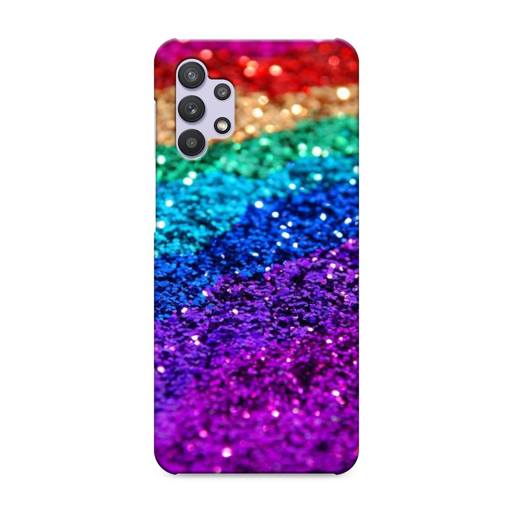 

Пластиковый чехол "Блестящая радуга рисунок" на Samsung Galaxy A32, 2102020-2