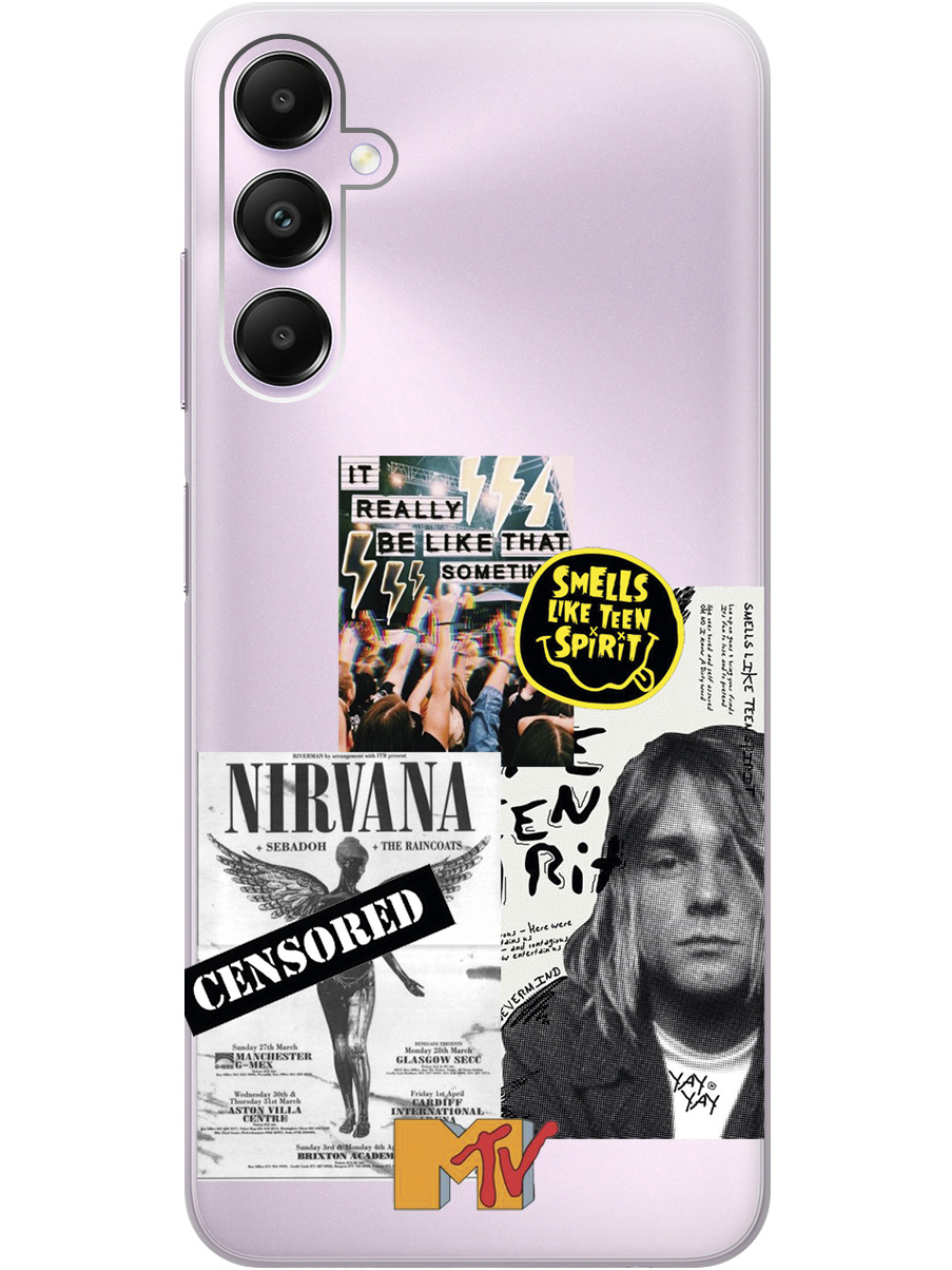 

Силиконовый чехол на Samsung Galaxy A05s "Nirvana", Прозрачный;белый;серый;черный, 20001456